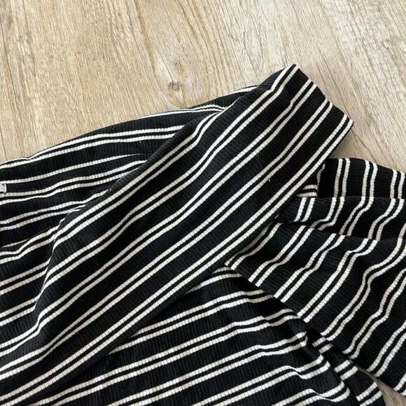 Womens Halogen Black/White Stripe Top - L - Picture 4 of 6